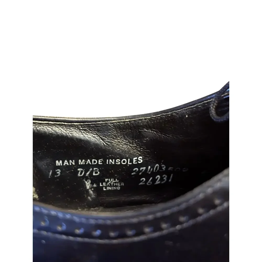 Florsheim Imperial Black Leather Wingtip Oxford Dress Shoes Size 13 D Read